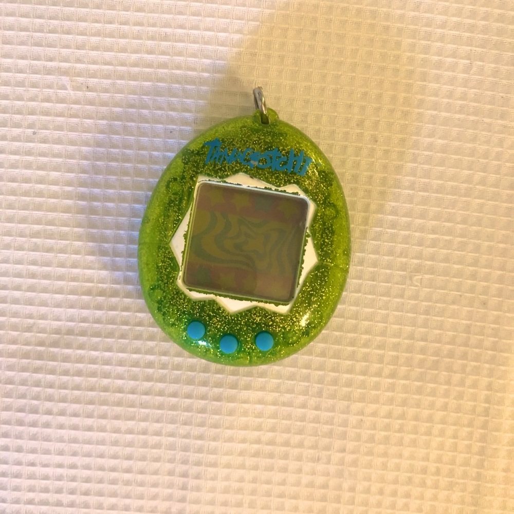 Original Tamagotchi 1997 Green Glitter